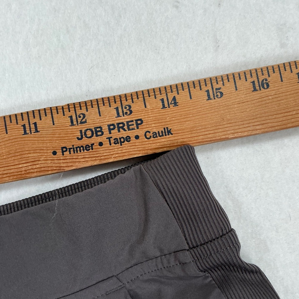 Athleta Womens Hybrid Performance Pants Gray Ribbed Side Panel Tapered Size 6 - Picture 3 of 6